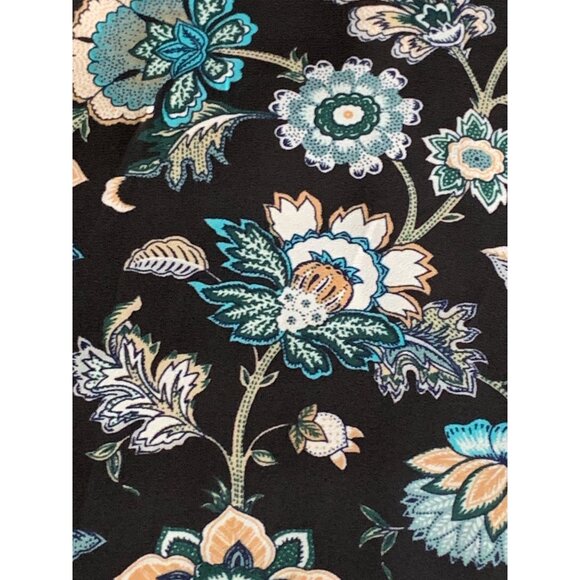 Premise Studio Womens Floral Short Sleeve Top Size XLarge Black Multicolor - Picture 7 of 11